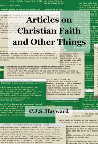The cover for Articles on Christian Faith and Other Things.